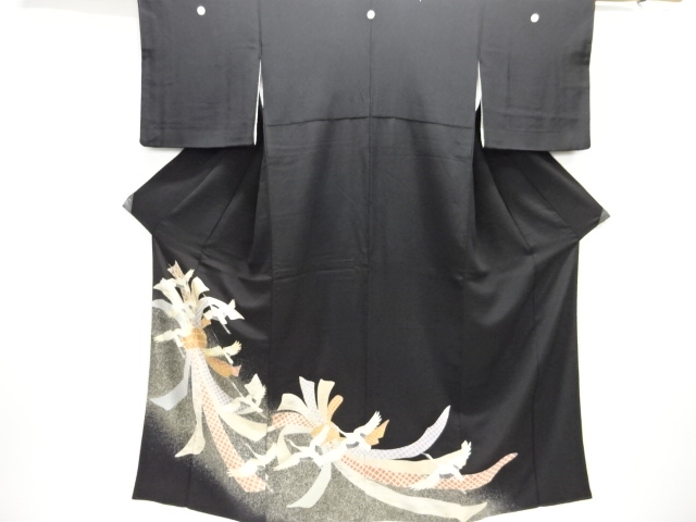 JAPANESE KIMONO / TOMESODE / EMBROIDERY / NOSHI PATTERN